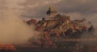 A castle created in Minecraft